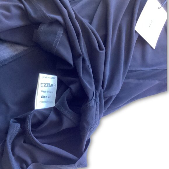 A.Marsi Black Asymmetrical Dress Size S Made In Italy Sleeveless Unique Design - Picture 8 of 9